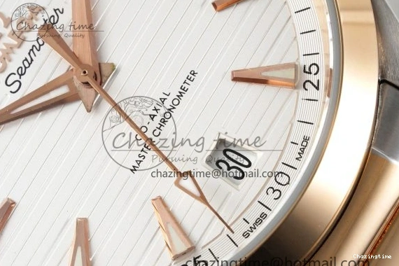 0127 Aqua Terra 150M SS RG JQK 1:1 Best Edition White Dial on SS RG Bracelet A OnTrend 7828